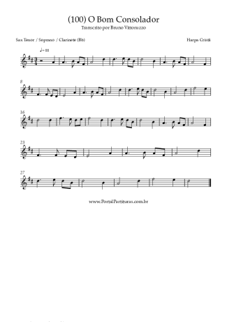 Harpa Cristã (100) O Bom Consolador score for Clarinet (Bb)