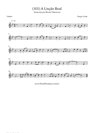 Harpa Cristã (101) A Unção Real score for Violin
