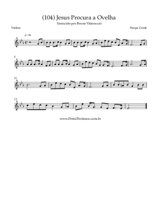 Harpa Cristã (104) Jesus Procura A Ovelha score for Violin