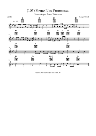 Harpa Cristã (107) Firme Nas Promessas score for Acoustic Guitar