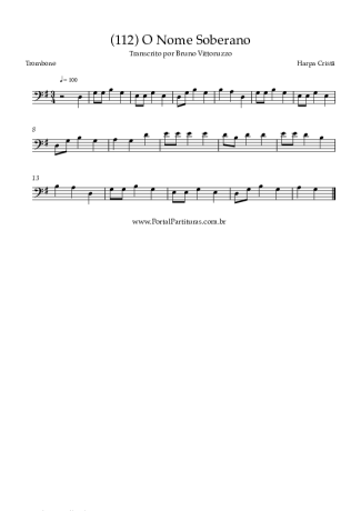 Harpa Cristã (112) O Nome Soberano score for Trombone