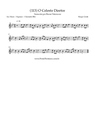 Harpa Cristã (113) O Celeste Diretor score for Clarinet (Bb)