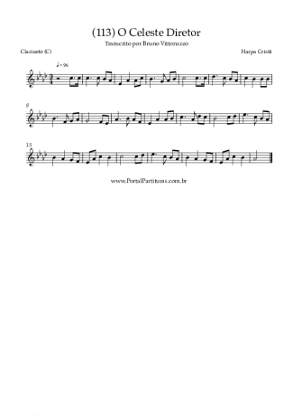 Harpa Cristã (113) O Celeste Diretor score for Clarinet (C)