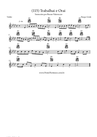 Harpa Cristã (115) Trabalhai E Orai score for Acoustic Guitar