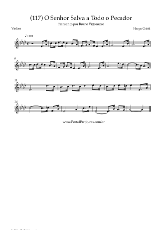 Harpa Cristã (117) O Senhor Salva A Todo O Pecador score for Violin