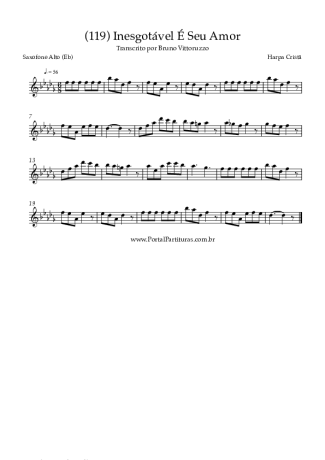Harpa Cristã (119) Inesgotável É Seu Amor score for Alto Saxophone