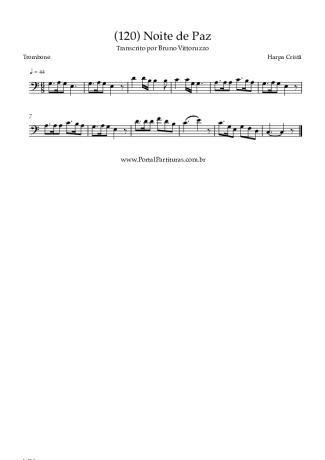 Harpa Cristã (120) Noite De Paz score for Trombone