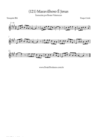 Harpa Cristã (121) Maravilhoso É Jesus score for Trumpet