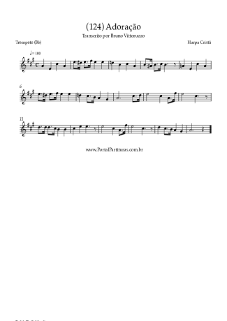 Harpa Cristã (124) Adoração score for Trumpet