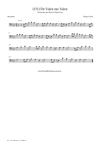 Harpa Cristã (131) De Valor Em Valor score for Trombone