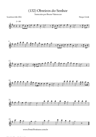 Harpa Cristã (132) Obreiros Do Senhor score for Alto Saxophone