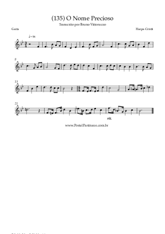 Harpa Cristã (135) O Nome Precioso score for Harmonica