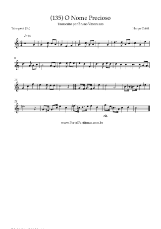 Harpa Cristã (135) O Nome Precioso score for Trumpet