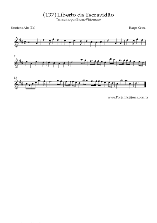 Harpa Cristã (137) Liberto Da Escravidão score for Alto Saxophone