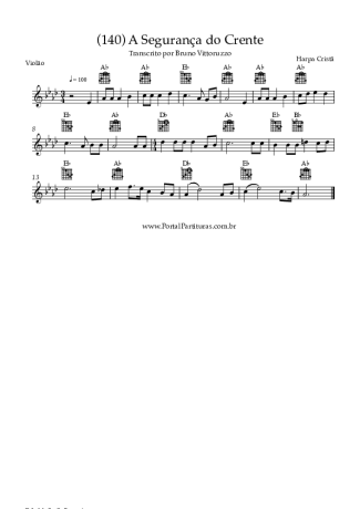 Harpa Cristã (140) A Segurança Do Crente score for Acoustic Guitar