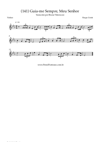 Harpa Cristã (141) Guia Me Sempre Meu Senhor score for Violin