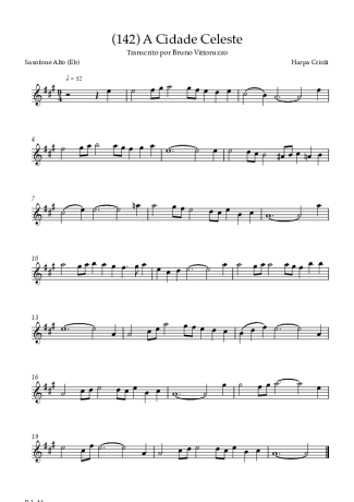 Harpa Cristã (142) A Cidade Celeste score for Alto Saxophone