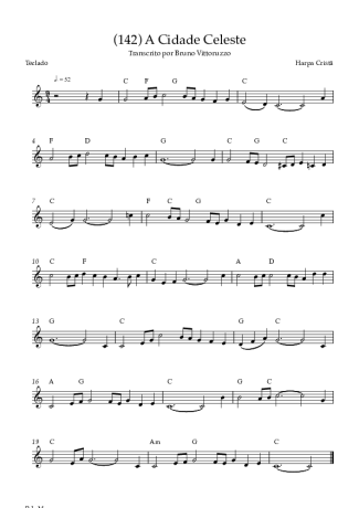Harpa Cristã (142) A Cidade Celeste score for Keyboard