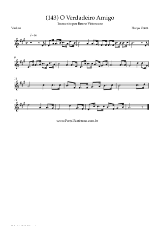 Harpa Cristã (143) O Verdadeiro Amigo score for Violin