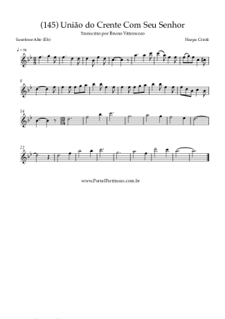 Harpa Cristã (145) União Do Crente Com Seu Senhor score for Alto Saxophone