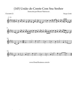 Harpa Cristã (145) União Do Crente Com Seu Senhor score for Clarinet (C)