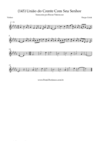 Harpa Cristã (145) União Do Crente Com Seu Senhor score for Violin