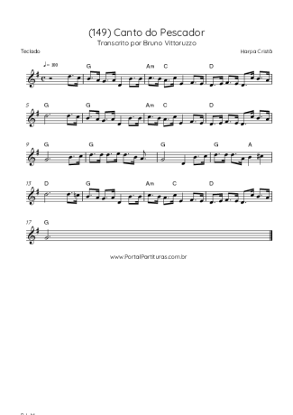 Harpa Cristã (149) Canto Do Pescador score for Keyboard