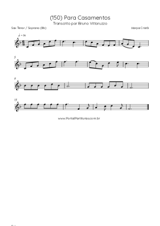 Harpa Cristã (150) Para Casamentos score for Tenor Saxophone Soprano (Bb)