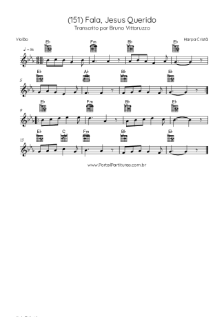 Harpa Cristã (151) Fala Jesus Querido score for Acoustic Guitar