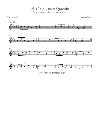 Harpa Cristã (151) Fala Jesus Querido score for Clarinet (C)