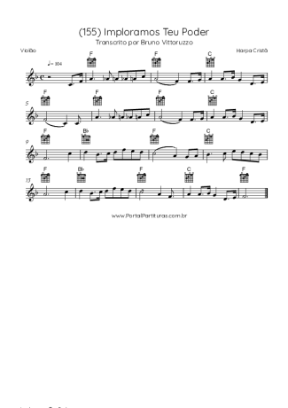 Harpa Cristã (155) Imploramos Teu Poder score for Acoustic Guitar