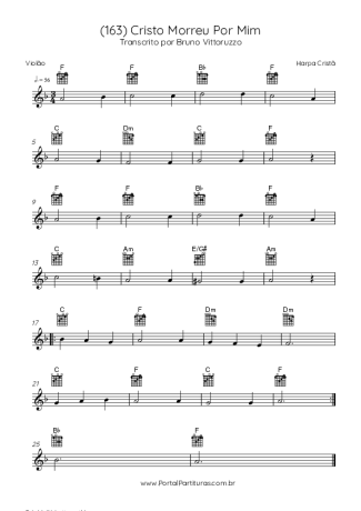 Harpa Cristã (163) Cristo Morreu Por Mim score for Acoustic Guitar