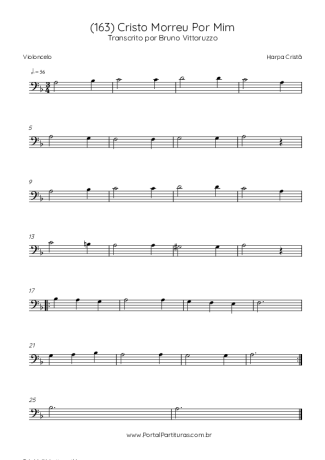 Harpa Cristã (163) Cristo Morreu Por Mim score for Cello