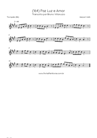 Harpa Cristã (164) Paz Luz E Amor score for Trumpet
