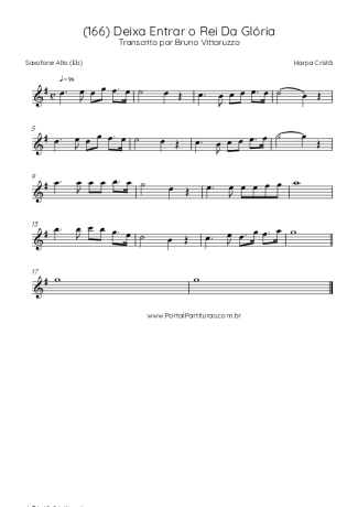 Harpa Cristã (166) Deixa Entrar O Rei Da Glória score for Alto Saxophone