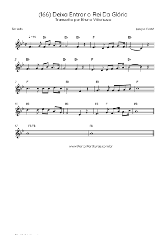Harpa Cristã (166) Deixa Entrar O Rei Da Glória score for Keyboard