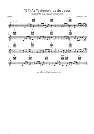 Harpa Cristã (167) As Testemunhas De Jesus score for Acoustic Guitar