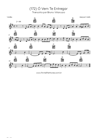 Harpa Cristã (172) Ó Vem Te Entregar score for Acoustic Guitar