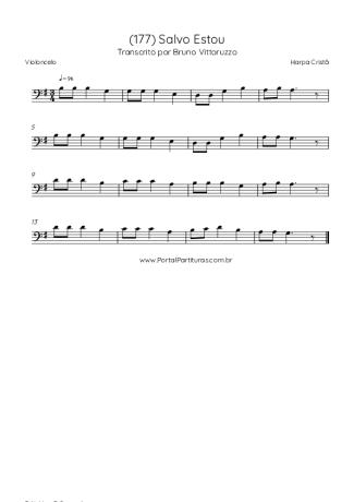 Harpa Cristã (177) Salvo Estou score for Cello