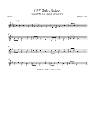 Harpa Cristã (177) Salvo Estou score for Violin