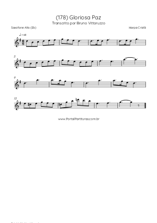 Harpa Cristã (178) Gloriosa Paz score for Alto Saxophone