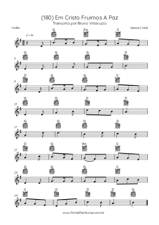 Harpa Cristã  score for Acoustic Guitar