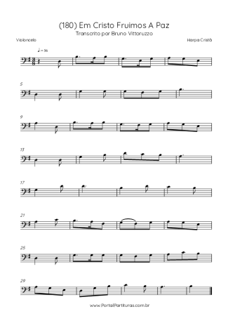 Harpa Cristã (180) Em Cristo Fruimos A Paz score for Trombone