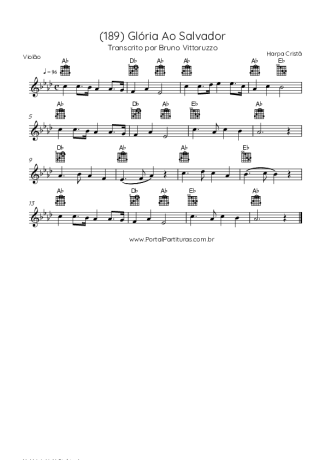 Harpa Cristã (189) Glória Ao Salvador score for Acoustic Guitar