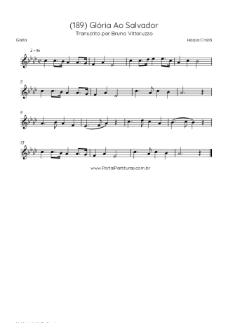 Harpa Cristã (189) Glória Ao Salvador score for Harmonica