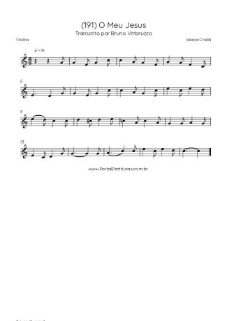 Harpa Cristã (191) O Meu Jesus score for Violin