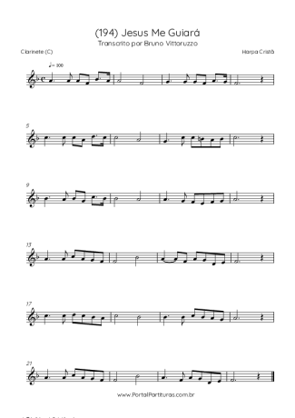 Harpa Cristã (194) Jesus Me Guiará score for Clarinet (C)