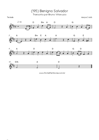 Harpa Cristã (195) Benigno Salvador score for Keyboard