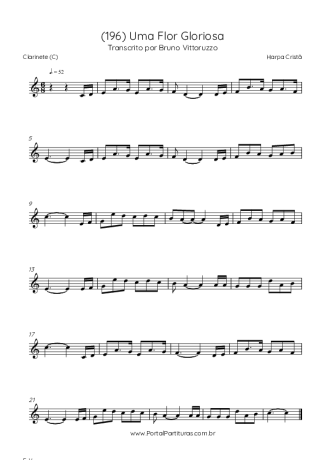 Harpa Cristã (196) Uma Flor Gloriosa score for Clarinet (C)
