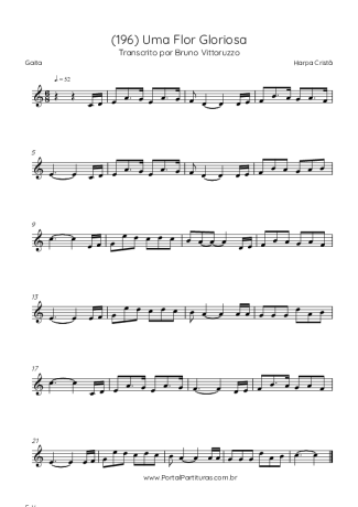 Harpa Cristã (196) Uma Flor Gloriosa score for Harmonica